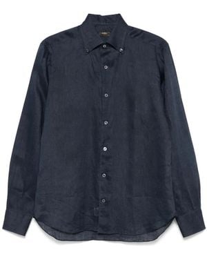 Barba Napoli Linen Shirt - Blue