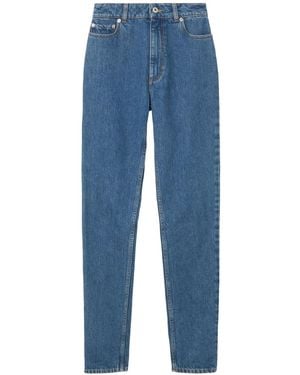 Burberry High-Waisted Slim-Fit Jeans - Blue