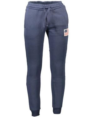 U.S. POLO ASSN. Flag-Patch Track Trousers - Blue