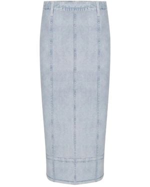 Rag & Bone Denim Paneled Skirt - Gray