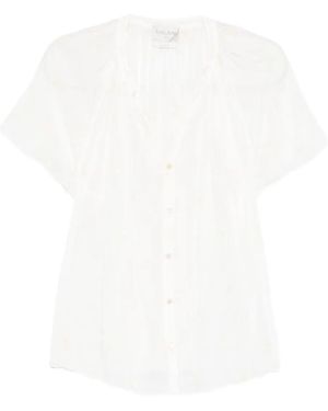 forte_forte Buttoned Floral Shirt - White