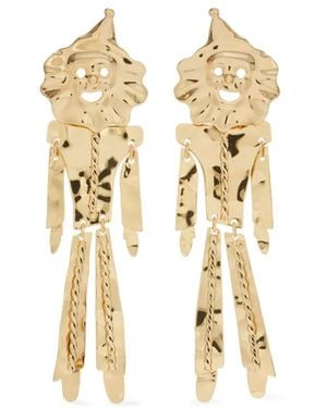 Tory Burch Runway Clown Earrings - Metallic