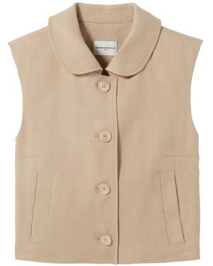 Claudie Pierlot Button Collar Gilet - Natural