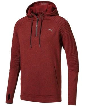 PUMA Energy Ribbed Zip Hoodie - Red