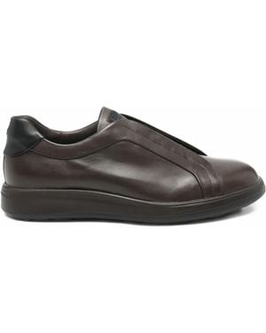 Fratelli Rossetti Slip-On Leather Sneakers - Gray