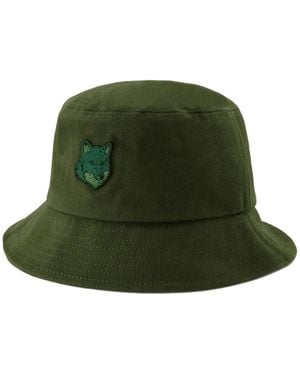 Maison Kitsuné Logo-Patch Bucket Hat - Green