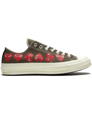 COMME DES GARÇONS PLAY Cdg Play X Converse Unisex Chuck Taylor All Star Multi Heart Low-top Sneakers - Green