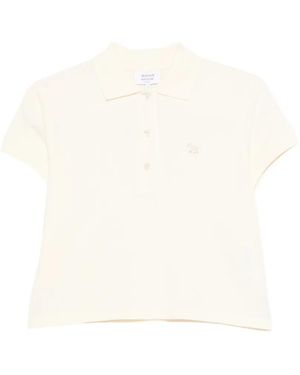 Maison Kitsuné Polo Con Parche Del Logo - Blanco