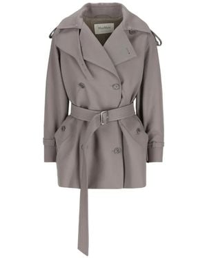 Max Mara ベルテッド ダブルコート - グレー