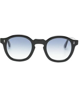 Lesca Mose Sonnenbrille Mit Rundem Gestell - Blau