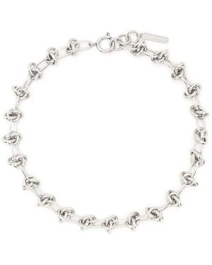 Justine Clenquet Gargantilla Daria con detalle de nudo - Blanco