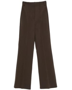 Sportmax Volonta High-Waisted Wide-Leg Pants - Brown