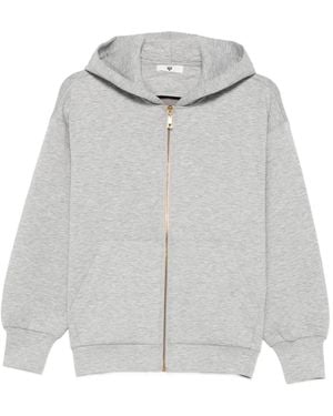 Twinset Hooded Zip-Up Top - Gray