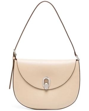 SAVETTE Tondo Leather Shoulder Bag - Natural