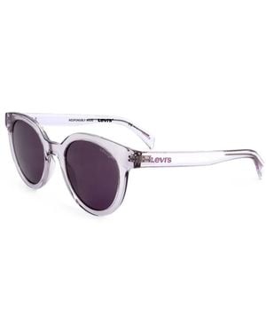 Levi's Logo-Detail Round-Frame Sunglasses - White