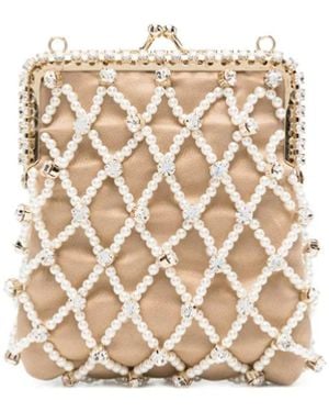 Rosantica Crystal-Embellished Shoulder Bag - White