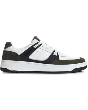 Just Cavalli Perforated Panelled Trainers - White