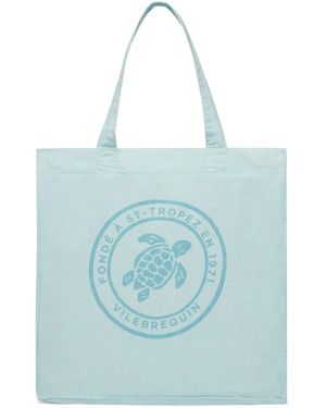 Vilebrequin Sac De Plage En Lin - Bleu
