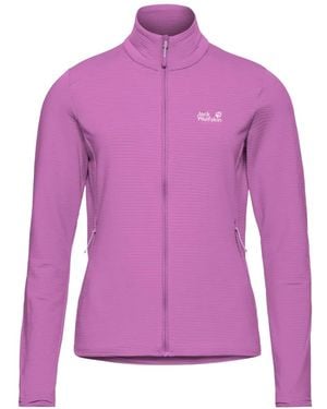 Jack Wolfskin Litestride Fz Sweatshirt - Purple
