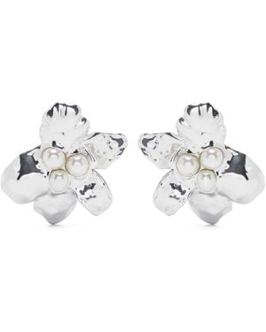 Ryenn's Eyes X Quentin Jones Sculpted Flower Earrings - White