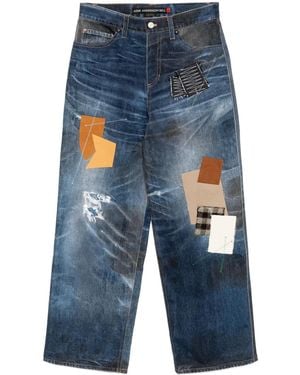 ANDERSSON BELL Patchwork Printed Jeans - Blue