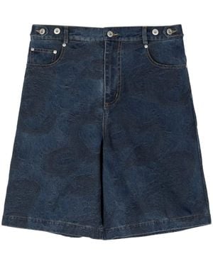 Feng Chen Wang Dragon Jacquard-Jeanshemd - Blau