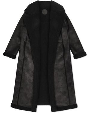 Simon Miller Jetz Faux-Shearling Mid Coat - Black