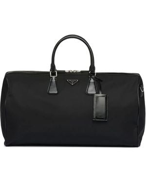 Prada Borsone Con Placca Logo - Nero