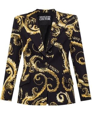 Versace Jeans Couture Barocco-Print Blazer - Black