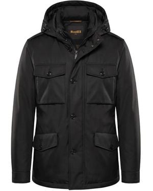 Moorer Isac Hooded Jacket - Black