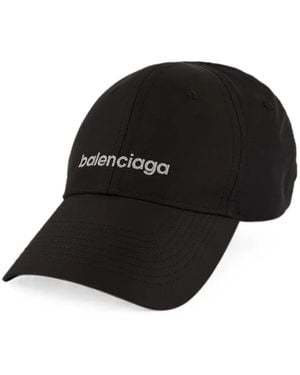 Balenciaga Techwear Logo-Embroidered Baseball Cap - Black