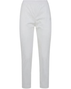 Liviana Conti Livi Elasticated-Waistband Cotton Trousers - Grey
