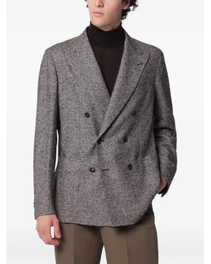 Tagliatore Montecarlo Double-Breasted Blazer - Gray