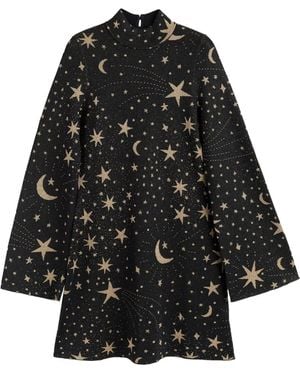 Chinti & Parker Constellation Mini Dress - Black