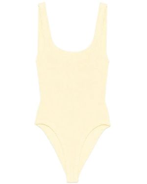 Hunza G Scoop-Neck Crinkle Swimsuit - White