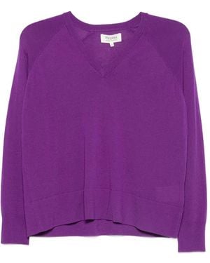 Psophia Maglione Con Scollo A V E Maniche Raglan - Viola