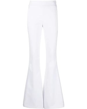 Genny Zipped Flared Pants - White