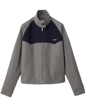Miu Miu Gingham Check Blouson Jacket - Grey