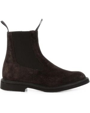 Tricker's Stephen Suede Chelsea Boots - Black