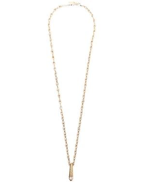 Raquel Diniz Collar De Cadena Con Cristales - Blanco