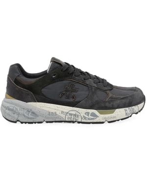 Premiata Mase Paneled Sneakers - Black