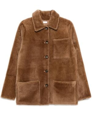 UTZON Button-Fastening Patch-Pocket Jacket - Brown