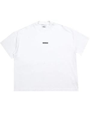 Bonsai Logo-Print Drop-Shoulder T-Shirt - White