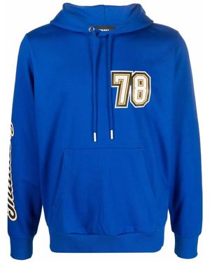 DIESEL Number-Print Pullover Hoodie - Blue