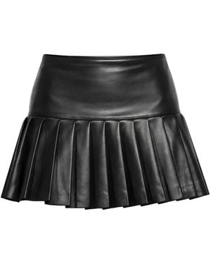 Norma Kamali Pleated-Design Mini Skirt - Black