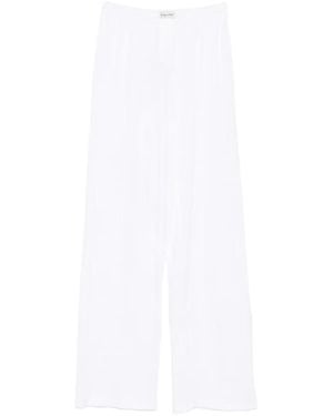 Sporty & Rich Pointelle-Knit Trousers - White
