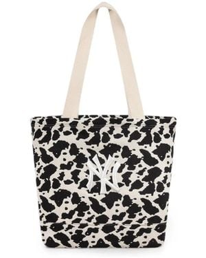 KTZ New York Yankees Mlb Cow-Jacquard Tote Bag - White