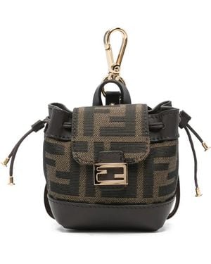 Fendi Charm con motivo de mochila nano - Negro