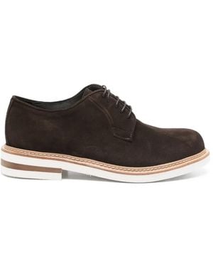 Corneliani Lace-Up Derby Shoes - Brown