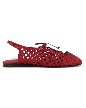 Hereu Sardana Handwoven Sandals - Red